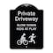 Signmission Designer Series-Private Driveway Slow Down Kids Play Heavy-Gauge Aluminum, 24" x 18", BS-1824-9926 A-DES-BS-1824-9926 - alternate 1